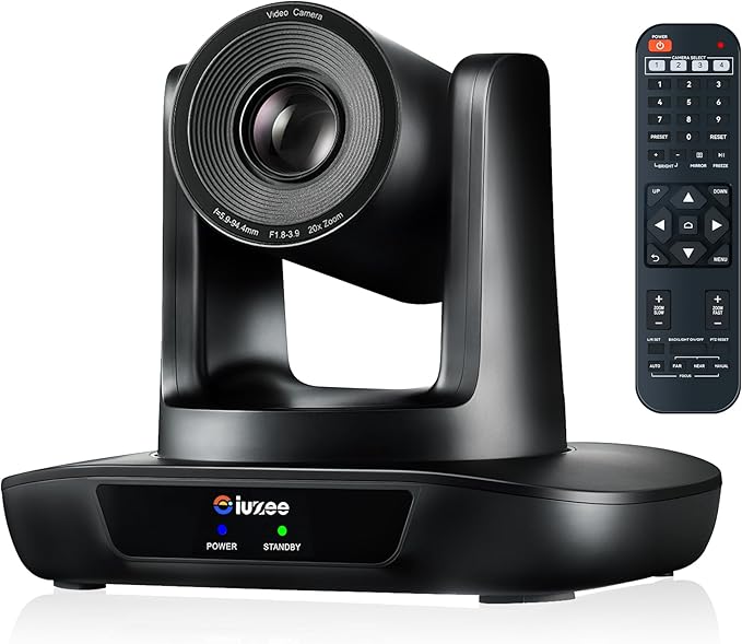 iuZee PTZ Camera 20X Optical Zoom Conference Room USB3.0 HDMI 1080P 60FPS Wide Angle for Video Conference Meeting Church Live Streaming Education Works with Zoom Webex OBS YouTube