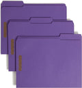 Smead Fastener File Folders, Reinforced 1/3-Cut Tabs, 2 Fasteners, Letter Size, Purple, 50 per Box (13040)