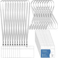 100 Pcs Lanyards for ID Badges and 100 Pcs Clear Name Tag Holders Reusable Lanyard with Clip Plastic ID Card Badge Holder Name Badges for Adults Kids Business School Office Supplies (Gray)