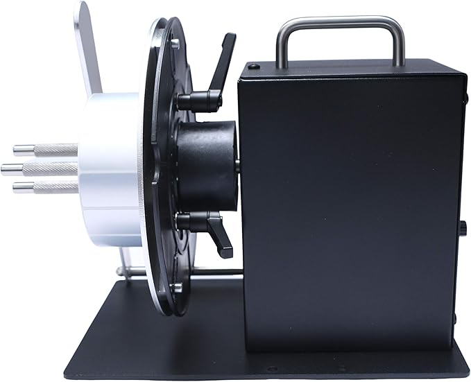U.S. Solid Automatic Label Rewinder Machine, Label Rewinding Machine for Label Printers, Adjustable Core Holder 1"–3", Max Label Width 3.9", Roll Diameter 7.2"
