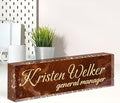 Name Plate for Desk, Desk Name Plate Personalized, Office Decor for Women Men, Acrylic Desktop Accessories, Office Appreciation Gifts for Boss Social Workers Nurse Teacher Employee (Deep Red)