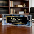 Desk Name Plate Personalized, Office Decor Cute Desk Accessories for Employee Appreciation Gifts Office Gifts for Boss, Teacher (S4)