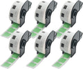 BETCKEY - Square Labels Replacement for Brother DK-1221 (0.9 in x 0.9 in), Compatible with Brother QL Label Printers [6 Rolls/6000 Labels, Green]