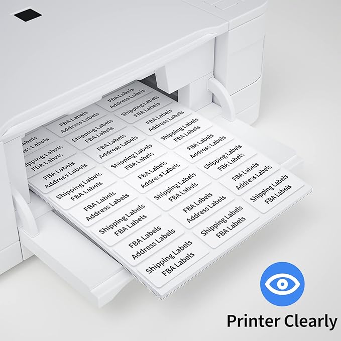 NefLaca 1" x2-5/8 Shipping Address Labels, Blank Mailing Labels, 30-UP White Self-Adhesive Name Tag Stickers for Inkjet and Laser Printer [100 Sheet 3000 Labels]