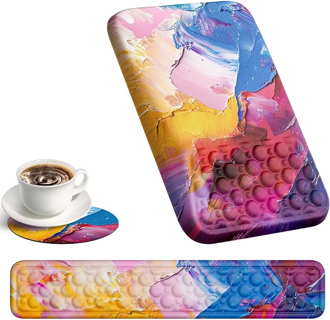 Ospelelf Ergonomic Wrist Rest for Computer Keyboard Pad, Large Arm Rest Wrist Support for Mouse, Relieve Wrist Pain, Multicolored