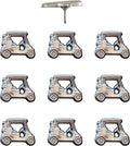 Golf Cart Push Pins - Silver Golf Cart Map Pins for Cork Boards, Maps, or Lapel Use - Designed in USA - Set of 10