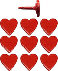 Mini Red Heart Push Pins - Mini Red Metal Heart Map Pins - for Cork Board, Maps, or Lapel Pin Use - Designed in USA - Set of 10