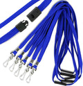 Safety Breakaway Lanyard with J-Hook Flat Lanyards for ID Badges Cruise Lanyard Bulk Preimum Lanyards for Women/Men Business Card NameTag Holder Lanyards Employee Students (Blue, Breakaway 50 Pack)