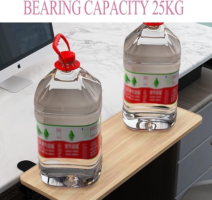 Keyboard Tray Under Desk Mount, Computer Desk Extender with Sturdy C Clamp, Easy Installation Platform Drawer for Home Office and Study Typing