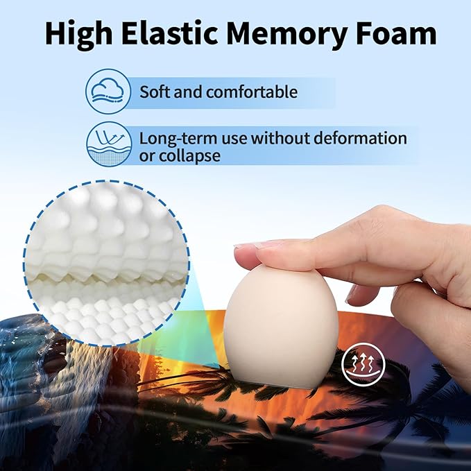 YIWEI Ergonomic Mouse Pad with Wrist Rest - Comfortable Office Mousepad with Memory Foam Wrist Support for Carpal Tunnel Relief, Mouse Pads with Non-Slip Base for Gaming and Home (Sunset Beach)