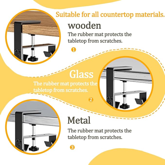 No Drill Under-Desk Cable Management Tray, Desktop Cable Organizer, Fabric Storage Tray, Two Installation Methods, Suitable for Office/Home Use. (13 * 35in)