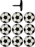Soccer Ball Push Pins, for Cork Board, Maps, or Lapel Pin Use, Designed in The USA, Soccer Ball Pins, Set of 10