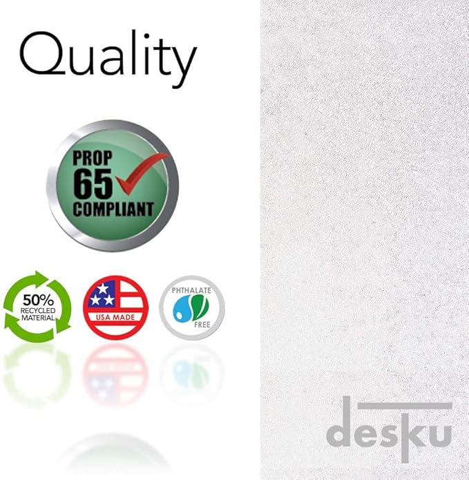 DESKU - Octagon Gaming Chair Mat, Computer and Office Chair Mat for Carpet, Clear, 46 Inches x 49.5 Inches, Made in The USA