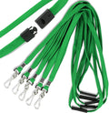 Safety Breakaway Lanyard With J-Hook for ID Badges, Cruise, Business Card, NameTag - Premium Flat Lanyards for Women/Men, Employees, Students (Green, Breakaway 50 Pack)