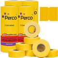 Perco 2 Line Yellow Labels - 32 Rolls, 4 Sleeves, 24,000 Blank Price and Date Gun Labels for Perco 2 Line Price and Date Guns - Made in USA