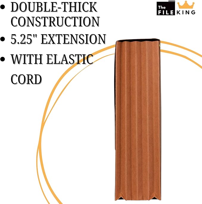 The File King Expanding File Wallet - Legal Size, 50 Pack, Red, 5.25' Expansion, 8.5-x-14-inch Paper, USA Made