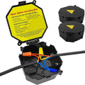 Black Open Splice Junction Box (2 Pack), Electrical Splice Box Wire Junction Box with Cover V0 Flame Retardant Rating(Highest Level)