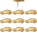 Car Push Pins - Gold Car Pins - for Cork Board, Maps, or Lapel Pin Use - Designed in USA - Set of 10