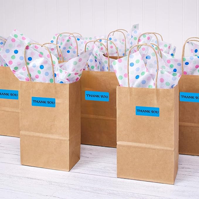 1" x 2-5/8" Colored Address Labels, 600 Bright Blue Label Stickers- Laser/Ink Jet Printer Mailing Labels, 8.5"x11" 20 per Sheet