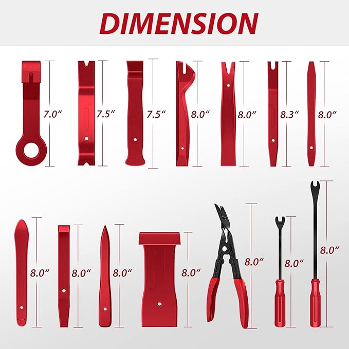 Nilight Trim Removal Tool 88Pcs, Auto Push Pin Bumper Retainer Clip Set Fastener Terminal Remover Tool Adhesive Cable Clips Kit Car Panel Radio Removal Auto Clip Pliers
