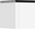 12pcs Legal Pads 8.5 x 11, 50 Sheets/Pack, Notepads 8.5 x 11 Inch, White Note Pads Clear Print Writing Pads of Paper, Memo Pads , Perforate Legal Notepads Paper , Wide Ruled Lined with Sturdy Back