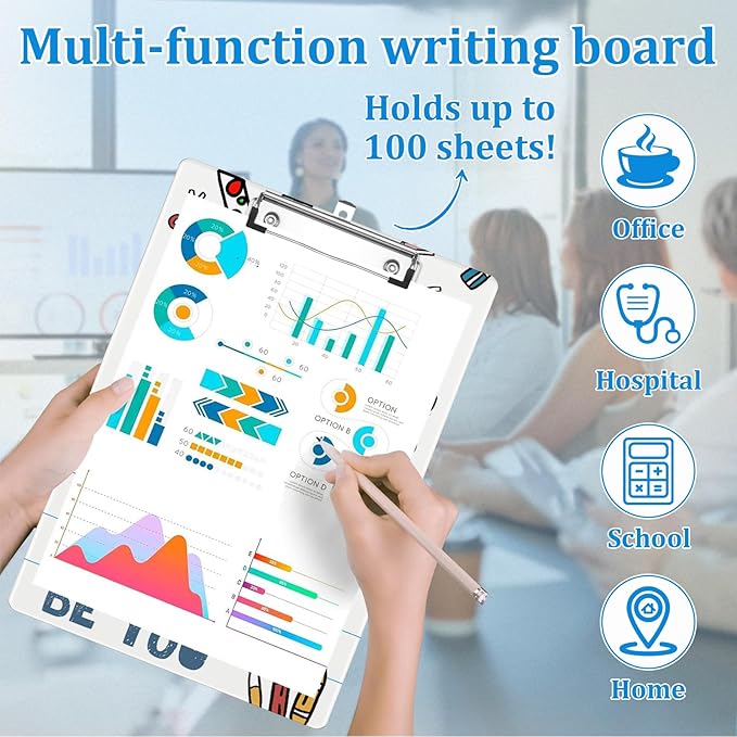 You are Teacher Clipboard Decorative Clip Board with Metal Clip A4 Standard Size 12.5" X 8.7" for Teacher Students Nurses Office