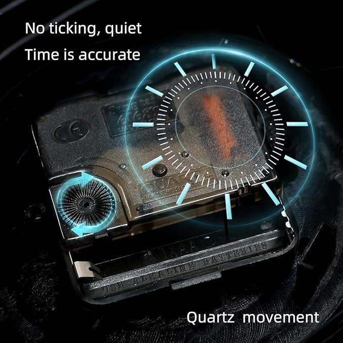 YOUKI Retro Steampunk Style Robot Table Clock,Industrial Style Desk and Shelf Clocks,Decorative Battery Operated,Silent Non-Ticking Clock for Office, Living Room or Bedroom