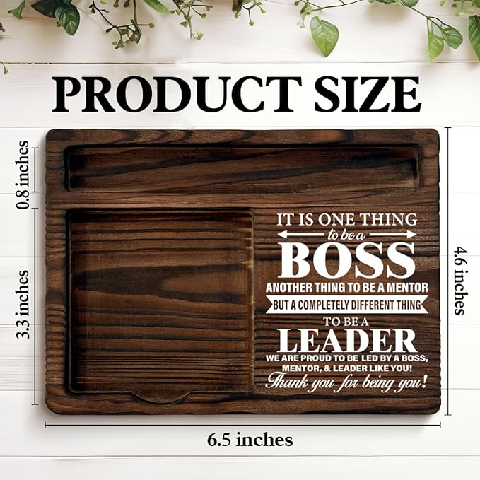 Boss Appreciation Gifts for Men, Gifts for Bosses Leader Boss's Day Going Away Retirement Farewell Birthday, Best Boss Gift Sticky Note Holder for Office Decor