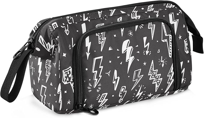 Lightning Pencil Case Pouch Big Capacity Pencil Bag Box Organizer Pen Case with Zipper Pencil Cases for Teen Girls Boy College Women School
