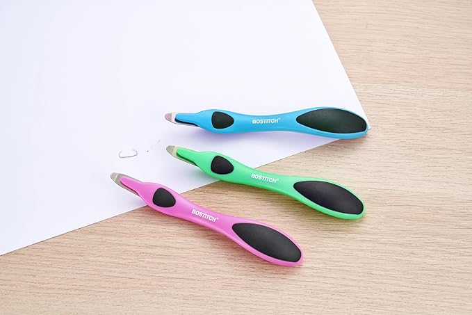 Bostitch Professional Magnetic Easy Staple Remover, Vibrant Colored Staple Puller Stick, Staple Remover Tool for Office Home & School, 3 Pack