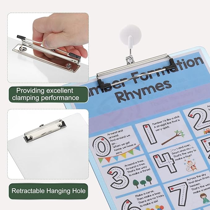 M&G 2 Pcs Plastic Clipboards 12.4 x 8.9 Inch, Ruler Clip Boards with Low Profile Metal Clip Holds 110 Sheets of A4 Letter Size Paper for Office Classroom, Transparent Brown