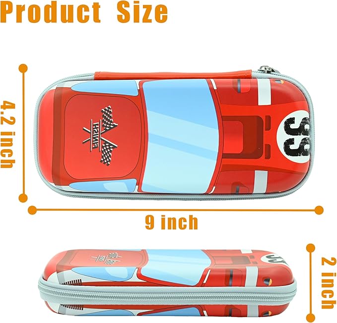 Car Pencil Case Zip Pencil Box Vintage 66 Route Cars Pouch Holder Multi Desk Organizer For Boys Girls School Office