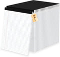 24Packs Legal Pads 8.5 x 11 Inch, 50Sheets/Pack, College Ruled & Perforated White Writing Pads, Pads of Paper 8.5 x 11, Lined Note Pads with Sturdy Backing for Office, Business & School Supplies