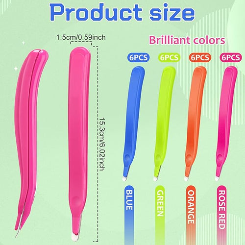 24 Pcs Magnetic Staple Remover Bulk Staple Remover Puller Removing Pen Operation Christmas Tool Gifts Rubberized Office School Gift(Bright Color)