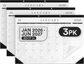 2026 Desk Calendar Large 22x17 Runs Until June 2027 Work Calendar with To-do List & Notes Yearly Preview 18 Months With Plastic Cover Desk Calendar 2025-2026 Large 22x17 Black White With Protective Cover Bulk Planner for Home School Office Pad Calendar...