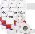 Perco 2 Line Removable Adhesive Labels - 80 Rolls, 10 Sleeves, 60,000 Blank Price and Date Gun Labels for Perco 2 Line Price and Date Guns - Made in USA