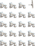 Stork Carrying Baby Map Pins - Silver Stork Pins for Cork Boards, Maps, or Lapel Use - Designed in USA - Set of 20