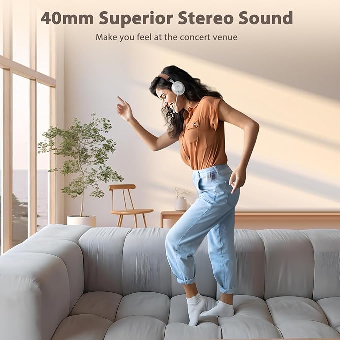 Wireless Headset with Mic for Work, Bluetooth Headset with Noise Cancelling Mic for Clear Calls, Bluetooth V5.3 Headphones with Mic Mute & USB Dongle, Charging Base for PC/Laptop/Phones/Call Center