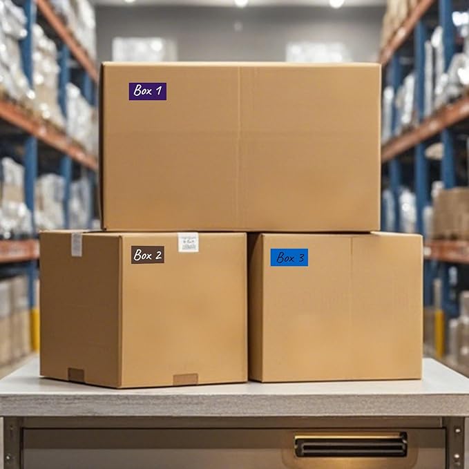 FINDAT 10 Colors Assorted Labels Stickers 1.57×0.75 Inch Vinyl Rectangular Label Removable Waterproof Color Coding Name Tag for Classroom Office File Inventory Marking 160 PCS