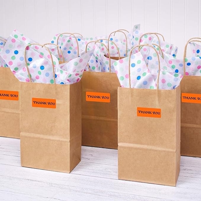 1" x 2-5/8" Colored Address Labels, 600 Bright Orange Label Stickers- Laser/Ink Jet Printer Mailing Labels, 8.5"x11" 20 per Sheet