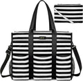 IBFUN Utility Tote Bag with 14/24 Pockets Zip Top Teacher Tote Bag for Teacher/Work Women