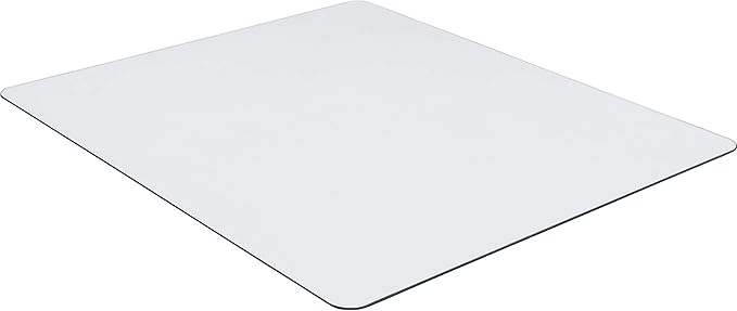 Lorell Tempered Glass Chairmat, 44" Width x 50" Depth x 0.25" Thickness, Clear, 1 Each