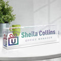 Custom Acrylic Name Plate for Desk, Employee Appreciation Gifts, Office Decor, Personalized with Logo/Photo