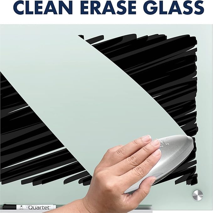 Quartet Glass Whiteboard, Non-Magnetic Dry Erase White Board, 4' x 3', Infinity, Frosted White (G4836F)