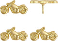 Motorcycle Push Pins - Gold Metal Motorcycle Pins - for Cork Board, Maps, or Lapel Pin Use - Designed in USA - Set of 4