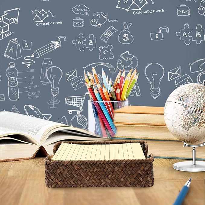 4 x 6 Inch Sticky Note Holder,Seagrass Post It Note Dispenser,Woven Sticky Note Dispenser,Farmhouse Style Post It Holder for Home Office Desk Decor,Coffee