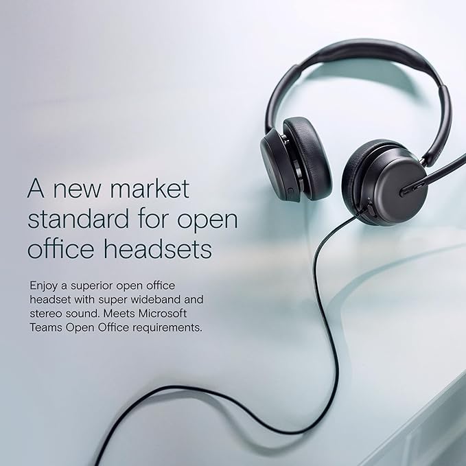 EPOS Impact 860T Double-Sided Wired USB C and USB A Headset with Noise-Canceling Mic, Microsoft Teams Certified, Super Wideband Audio, Comfortable Fit, Ideal for Business & Home Office Professionals