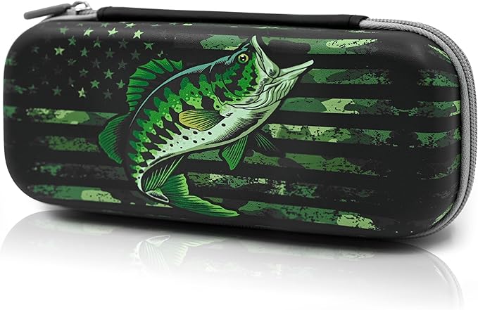 Camo Fish Pencil Case Zip Pencil Box Multi Pouch Holder Desk Organizer For Boys Girls School Office