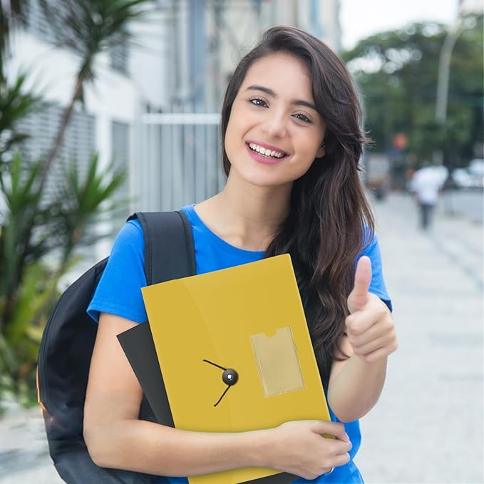 4 Pack 7 Pocket Accordian File Organizer with Labels, Expanding File Folder Plastic Expandable File Folder for Documents Letter Size A4 Papers