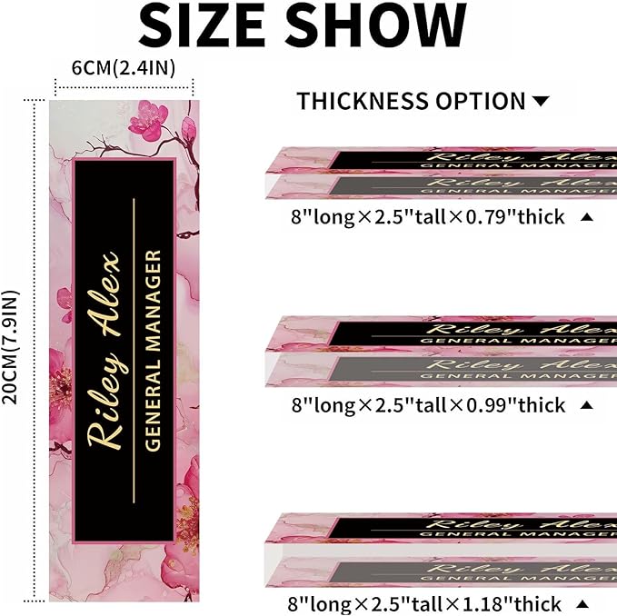 Desk Name Plate Personalized, Office Decor Cute Desk Accessories for Employee Appreciation Gifts Office Gifts for Boss, Teacher (S2)